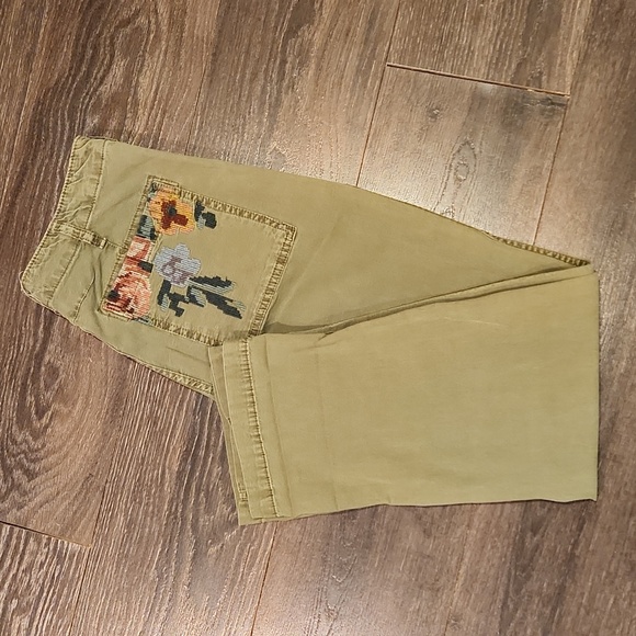 ❤ ANTHROPOLOGIE HIGH RISE STRAIGHT EMBROIDERED RELAXED TROUSERS / PANTS, 4 (27) - Picture 10 of 15